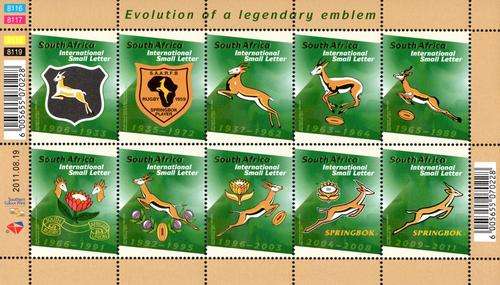South Africa - 2011 SA Rugby Sheet MNH SACC 2208