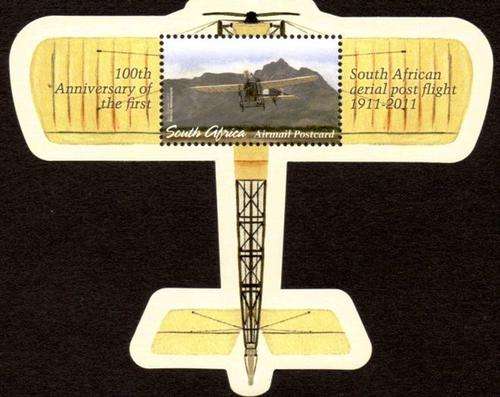 South Africa - 2011 World Post Day First SA Airmail MS MNH SACC 2211