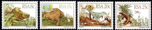 South Africa - 1982 Karoo Fossils [ Dinosaurs ] Set MNH SACC 536-539