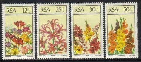 South Africa - 1985 Floral Emigrants [ Flowers ] Set MNH SACC 592-595