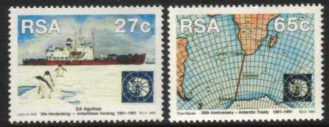 South Africa - 1991 30th Anniv of Antarctic Treaty Set MNH SACC 757-758