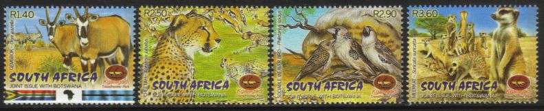 South Africa - 2001 Kgalagadi Transfrontier Park Set MNH SACC 1386-1389