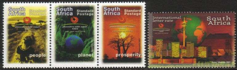 South Africa - 2002 World Summit 1st Issue Set MNH SACC 1478-1481