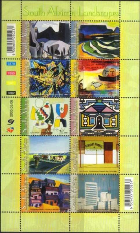 South Africa - 2005 Landscape Paintings Sheet MNH SACC 1717