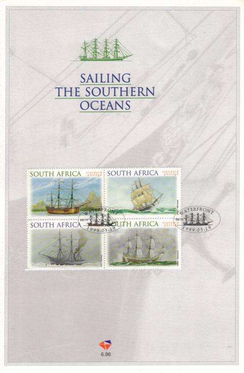 South Africa - 1999 Sailing the Southern Oceans FD Card 6.96