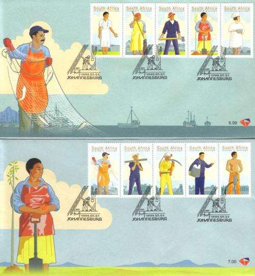 South Africa - 1999 Workers FDC Set 6.99 + 7.00