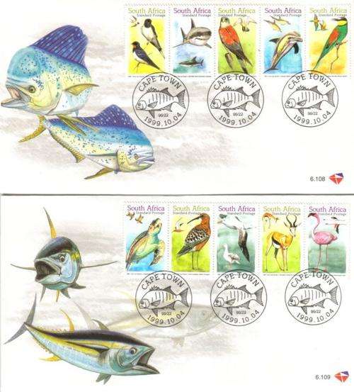 South Africa - 1999 Migratory Species FDC Set 6.108 + 6.109