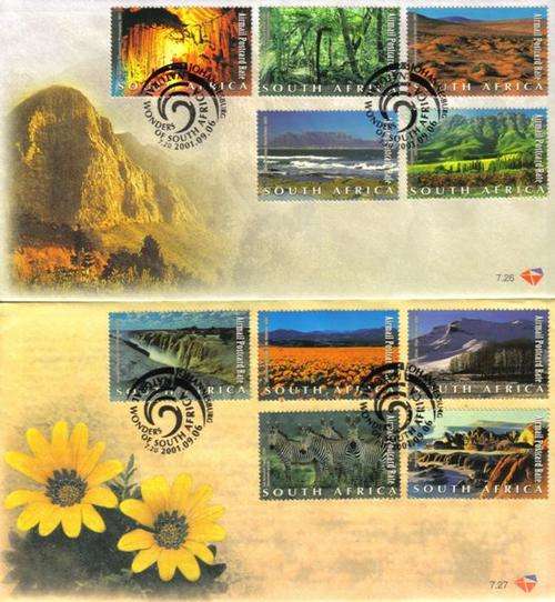 South Africa - 2001 SA Natural Wonders FDC Set 7.26 + 7.27