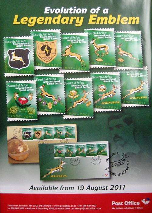 South Africa - 2011 Rugby World Cup Springbok Emblem Release Poster