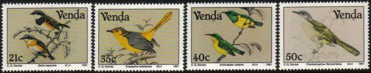 Venda - 1991 Birds Set MNH SACC 218-221