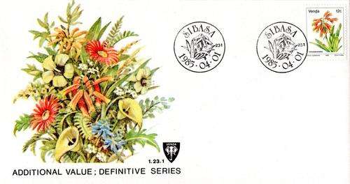 Venda - 1985 Flowers 12c Additional Value FDC 1.23.1