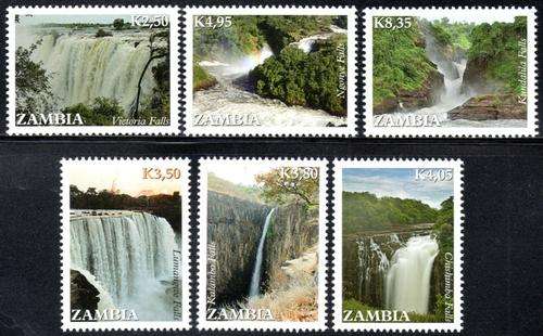 Zambia - 2014 Waterfalls Set MNH