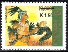 Zambia - 2014 Traditional Dancer K1.50 Overprint MNH
