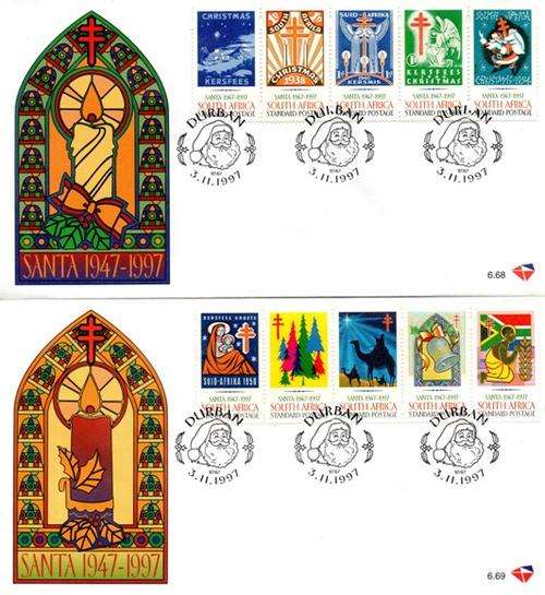 South Africa - 1997 Christmas SANTA FDC Set 6.68 + 6.69