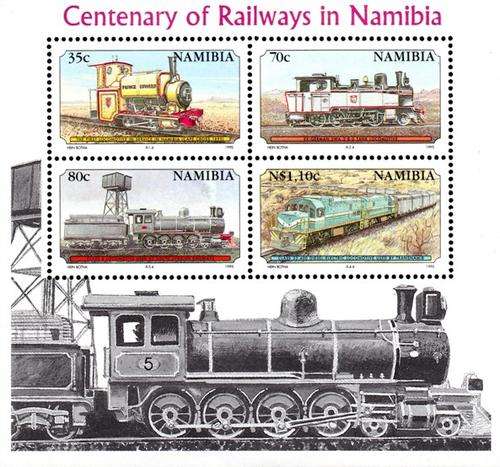 Namibia - 1995 Centenary of Railways MS MNH SACC 124