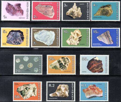 Botswana - 1974 Minerals Set MNH SG 322-335