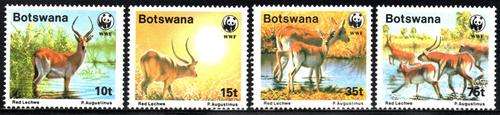 Botswana - 1988 WWF Red Lechwe Set MNH SG 648-651