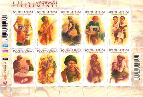South Africa - 2003 Life in Informal Settlements Sheet MNH SACC 1548