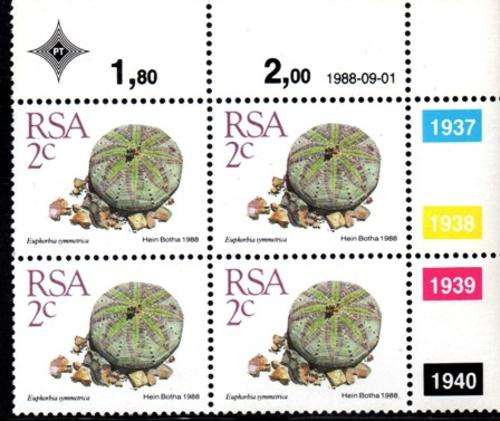 South Africa - 1988 Succulents 2c Control Block MNH SACC 669