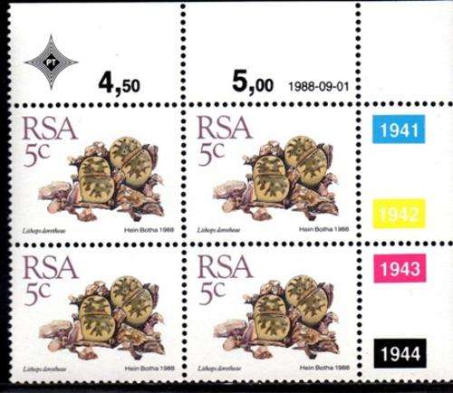 South Africa - 1988 Succulents 5c Control Block MNH SACC 670