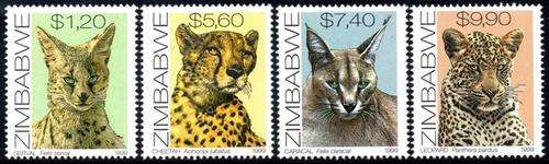 Zimbabwe - 1999 Wild Cats Set MNH SG 984-987
