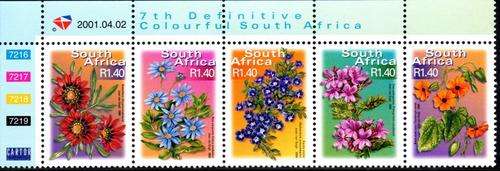South Africa - 2001 7th Definitive R1.40 Control Strip (2001.04.02) MNH