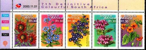 South Africa - 2000 7th Definitive R1.30 Control Strip (2000.11.01) MNH
