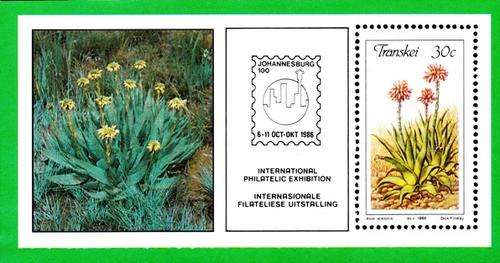 Transkei - 1986 Philatelic Foundation MS Aloes MNH SACC 190a