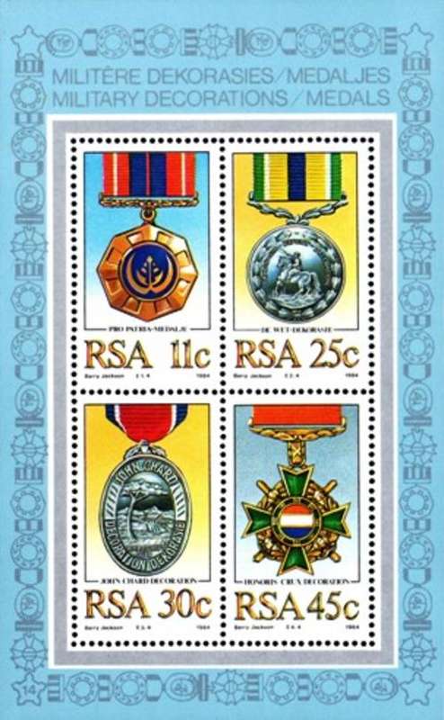 South Africa - 1984 Military Decorations MS MNH SACC 581
