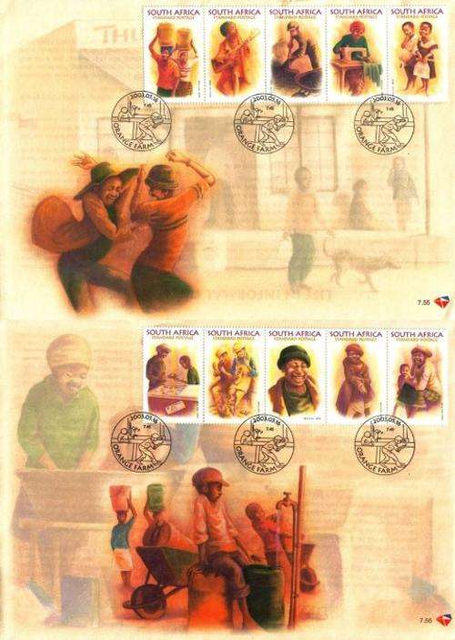 South Africa - 2003 Life in Informal Settlements FDC Set 7.55 + 7.56