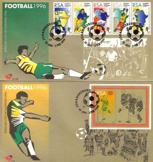 South Africa - 1996 African Cup of Nations FDC Set 6.28 + 6.29