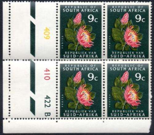 South Africa - 1969-1972 Definitive 9c Control Block MNH SACC 297