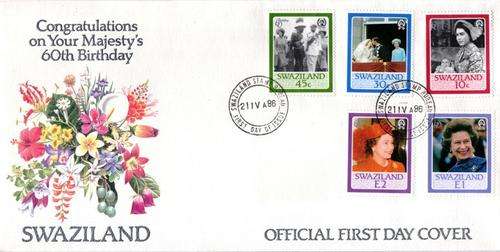 Swaziland - 1986 60th Birthday of QEII FDC