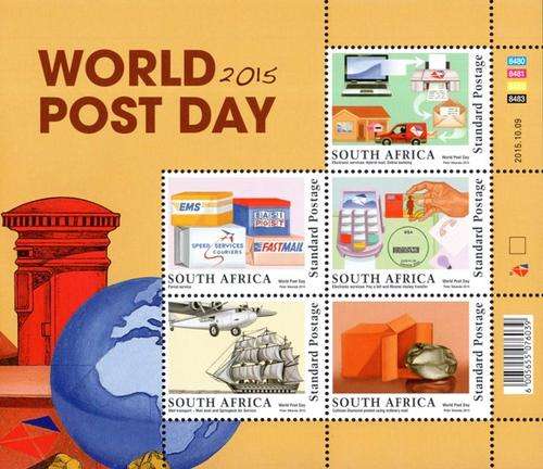 South Africa - 2015 World Post Day Sheet MNH SACC 2286