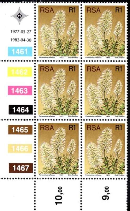 South Africa - 1982 Proteas R1 perf 14 Control Block (1982.04.30) MNH SACC 433a