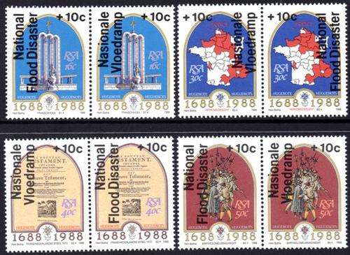 South Africa - 1988 National Flood Disaster Set of Pairs MNH SACC 654-661