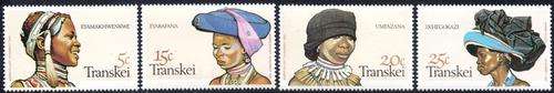 Transkei - 1981 Headdresses of Xhosa Women Set MNH SACC 92-95