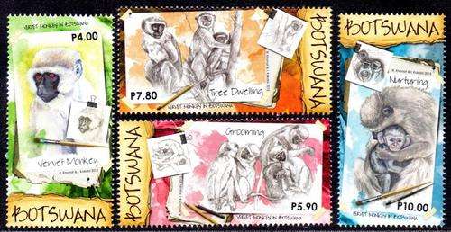 Botswana - 2015 Vervet Monkeys Set MNH