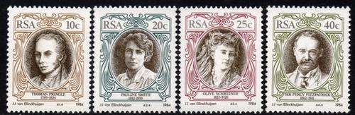 South Africa - 1984 English Writers Set MNH SACC 558-561