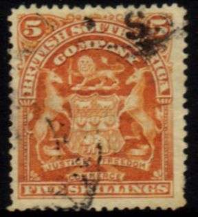 BSAC / Rhodesia - 1898-1908 5s Used SACC 81