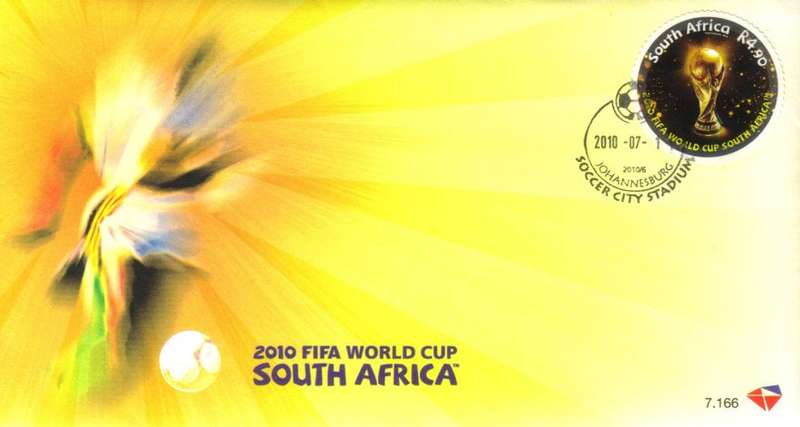 South Africa - 2010 FIFA World Cup FDC 7.166 MATCH COVER Final: Spain vs Netherlands