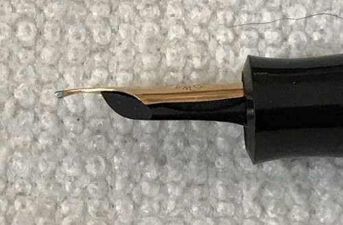 Pen Fountain Pen Button Filler 14ct Gold Nib
