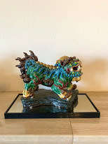 Ancient Chinese Guardian Lion Figurine