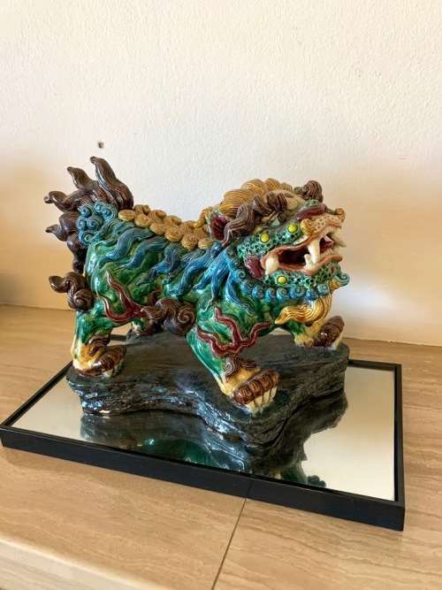 Ancient Chinese Guardian Lion Figurine