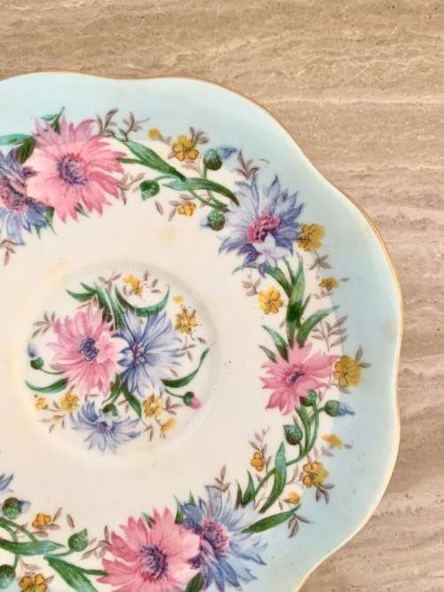 Foley Cornflower tea cup and saucer set