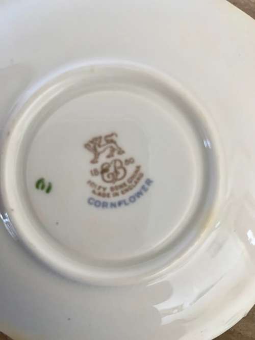 Foley Cornflower tea cup and saucer set