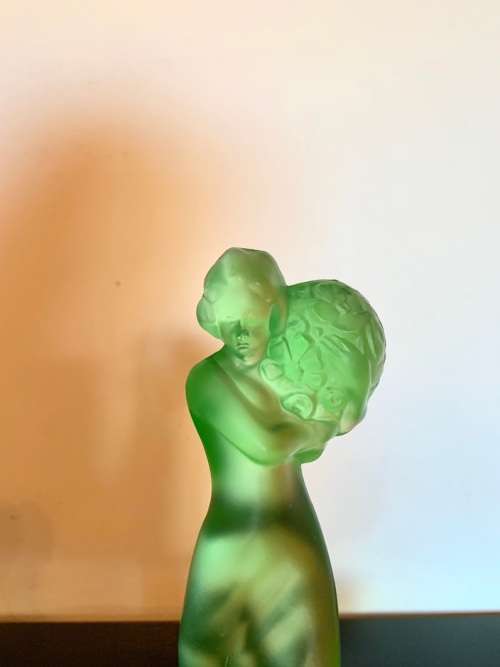 Green and Brown Glass Display
