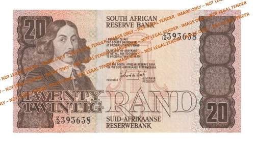 1984 20 Rand GPC De Kock 3rd Issue & Replacement EA(D4/30) & (Z12) - 2 Notes