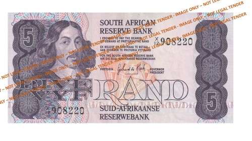 1984 5 Rand GPC De Kock 3rd Issue & Replacement EA (B4/30), (B6/11), (B7/8) & (X12)
