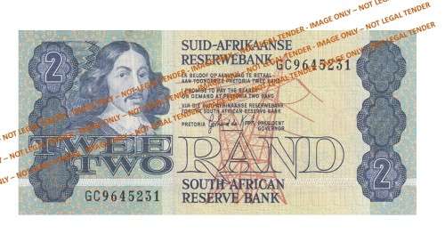 1984 2 Rand GPC De Kock 3rd Issue AE (GC96 31-38) 8 Notes in Sequence